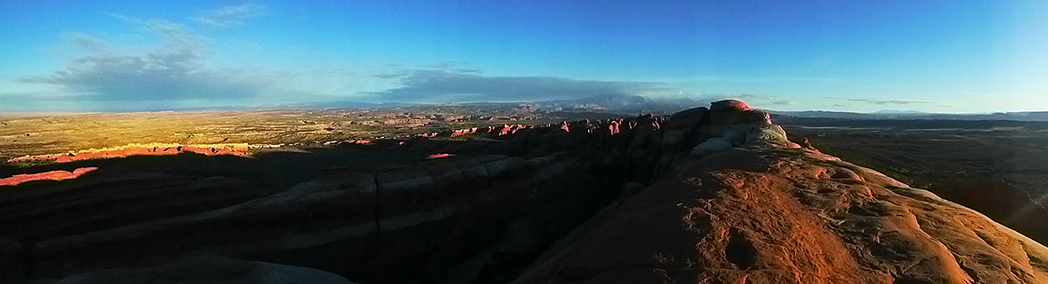 Panoramic from top of Navajo Arch